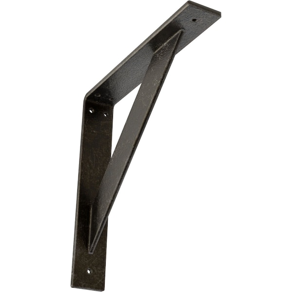 Ekena Millwork Traditional Steel Bracket, Antiqued Warm Silver 2"W x 12"D x 12"H BKTM02X12X12TRAWS - main